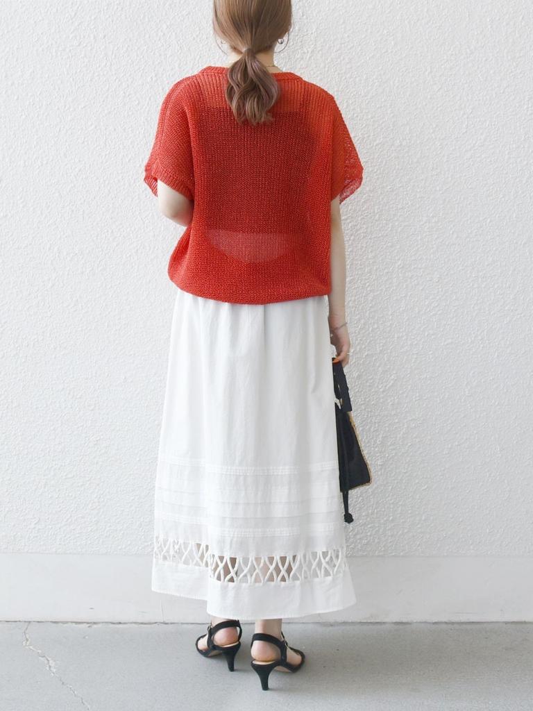 Ships Any Rope Design Gathered Flare Skirt (723220049) White, Hand Washable, One Size