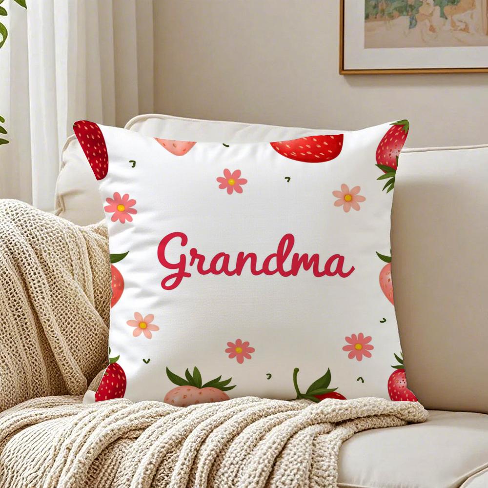 Cute strawberry print Cushion Cover Pillowcase Antidustmite living Room Sofa Decor Cushion Room