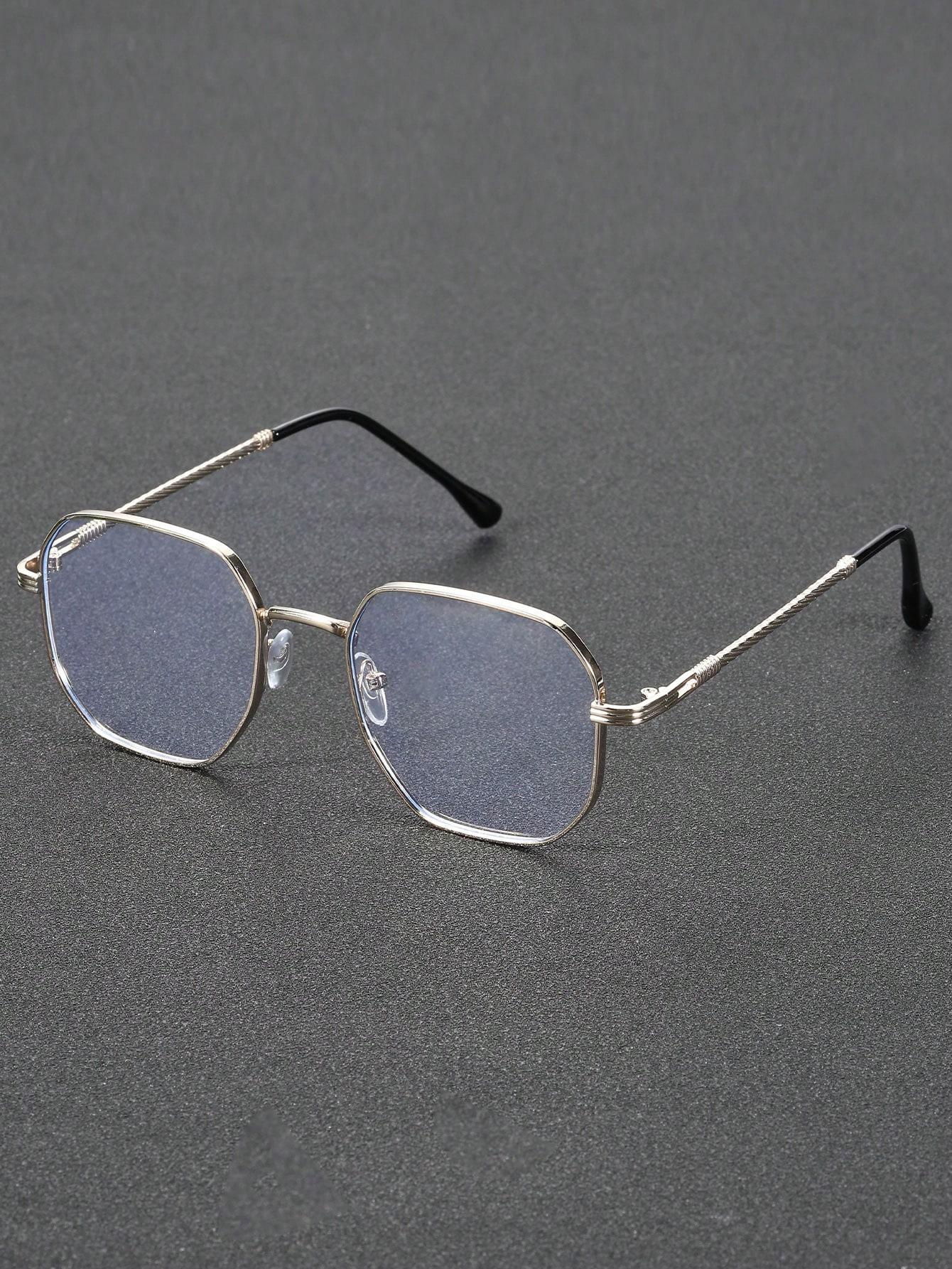 

1 шт. Модные квадратные очки с металлической оправой для женщин и мужчин для повседневной жизни, для защиты глаз, для фотосъемки, аксессуары для одежды.