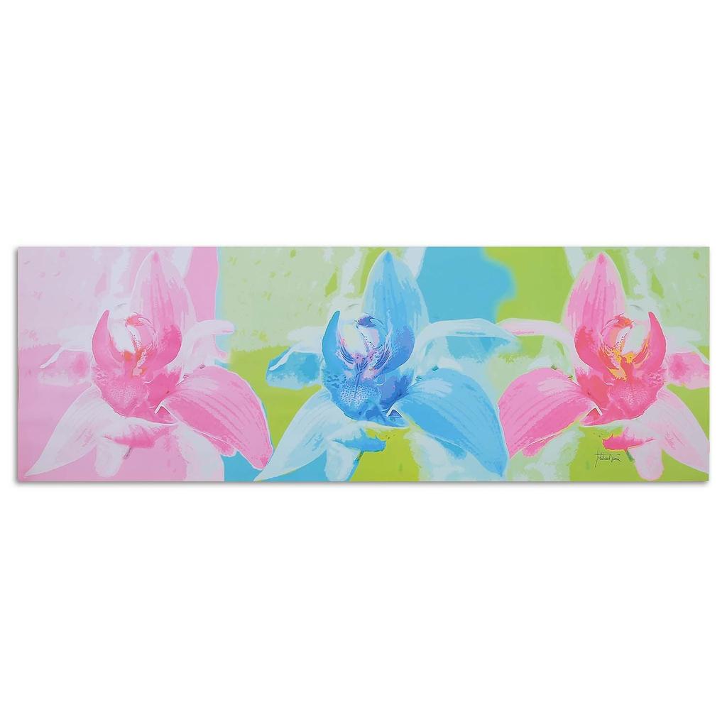 Canvas Print Colourful Flowers As Painted