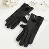 Warm gloves Three-line rabbit velvet men's and women's fashion cold-proof velvet outdoor cycling autumn and winter gloves