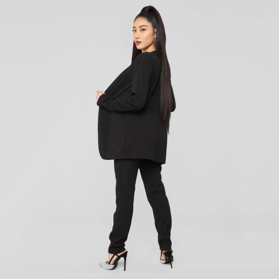 2 Pcs/Set Lady Formal Coat Pants Set Long Sleeves Slim Fit