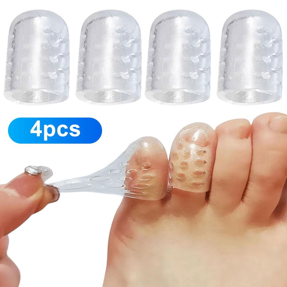 10pcs Toe Covers Relief Pain Silicon Resin Toenails Protection Anti-Friction Transparent Sweatproof Wear-Resistant for Mne Women