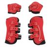 Fetlock Horse Boots Lightweight Breathable Wearproof Horse Hind Leg Boots for Horse Accessories Red L