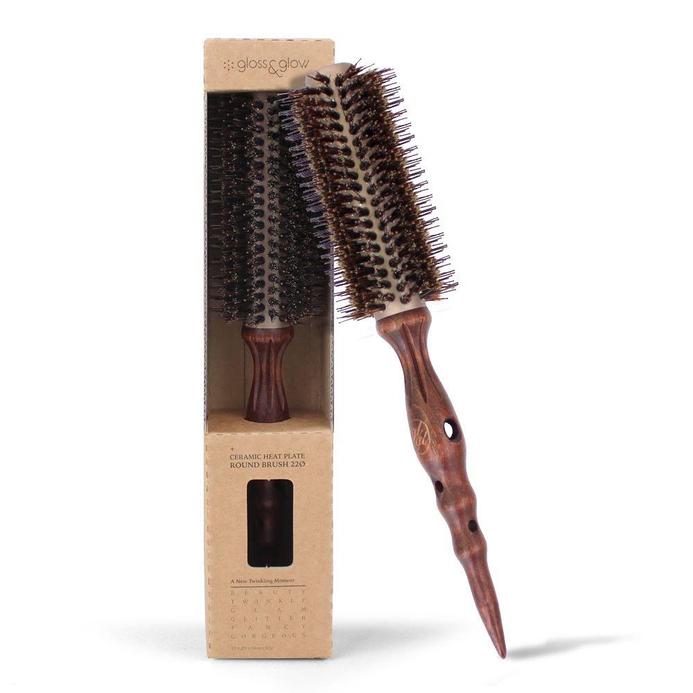 Gloss & Glow Domestically Produced High-End Ceramic Heating Plate Flexible Volume Roll Brush No. 5 (22mm)