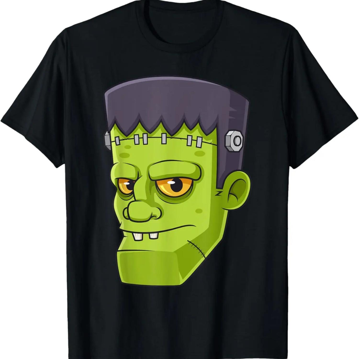 Футболка Франкенштейн Хэллоуин Ужасы Винтажный Мультфильм S