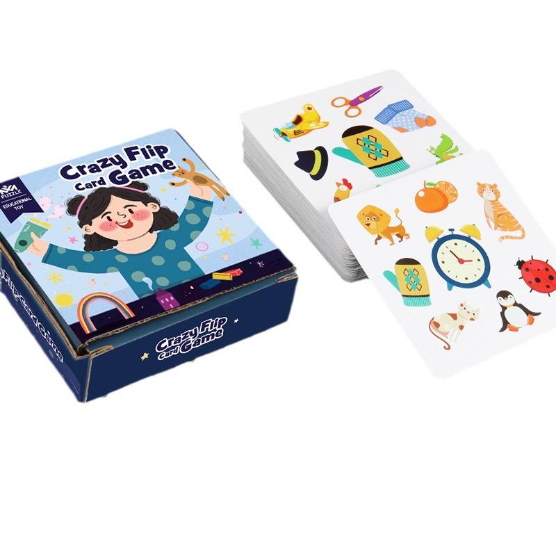 Kids' Interactive Animal Matching Cards Game: Educational Attention Training Toy