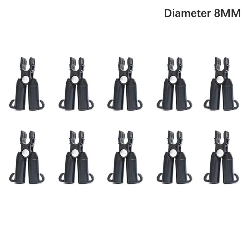 10 STÜCKE Pflanzenstütze Universal Kunststoffclips Fixierter Verbindungsstück Pfosten 8/11/16mm Durchmesser Befestigungselement Verstellbares Zubehör