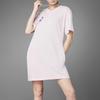 Adidas Trefoil Solid Color Logo Embroidered V-Neck Short Sleeve Dress Women dresses Pink HT4948
