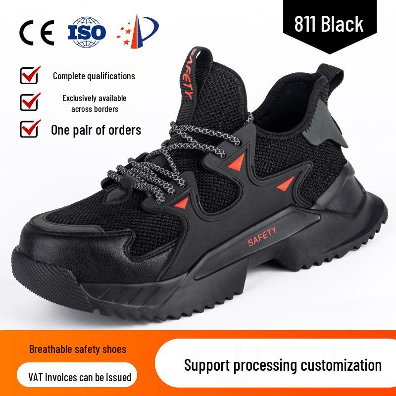 Rotating Buckle Safety Shoes: Anti-Smash, Anti-Puncture, Wear-Resistant, Anti-Slip, Fold-Resistant.