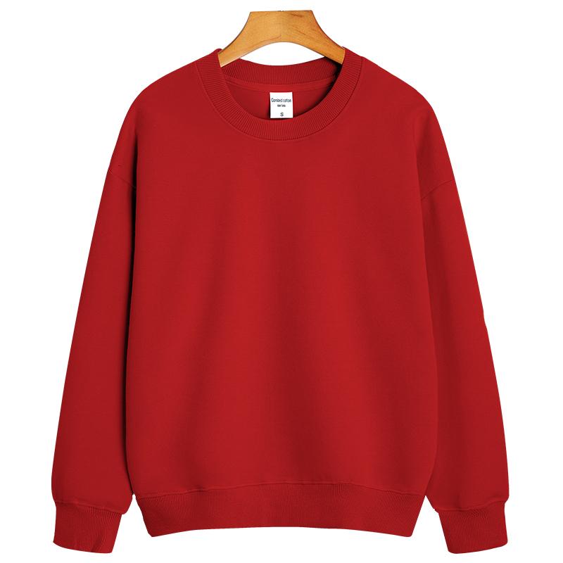 Unisex Streetwear Sweatshirts Autumn&Spring O-neck Pullover Double-sided Cotton Long Sleeve Outerwear