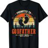 Promoted To Godfather Est 2025 Fathers Day New Godfather T-Shirt1