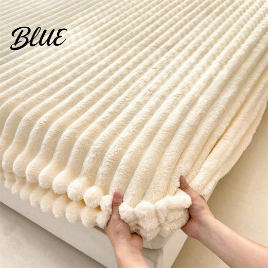 Coprimaterasso in Velluto Lenzuolo con Angoli per l'Inverno Caldo Fondo in Peluche Protettore Termico per Letto con Tasca Profonda Elastico su Tutto Morbido