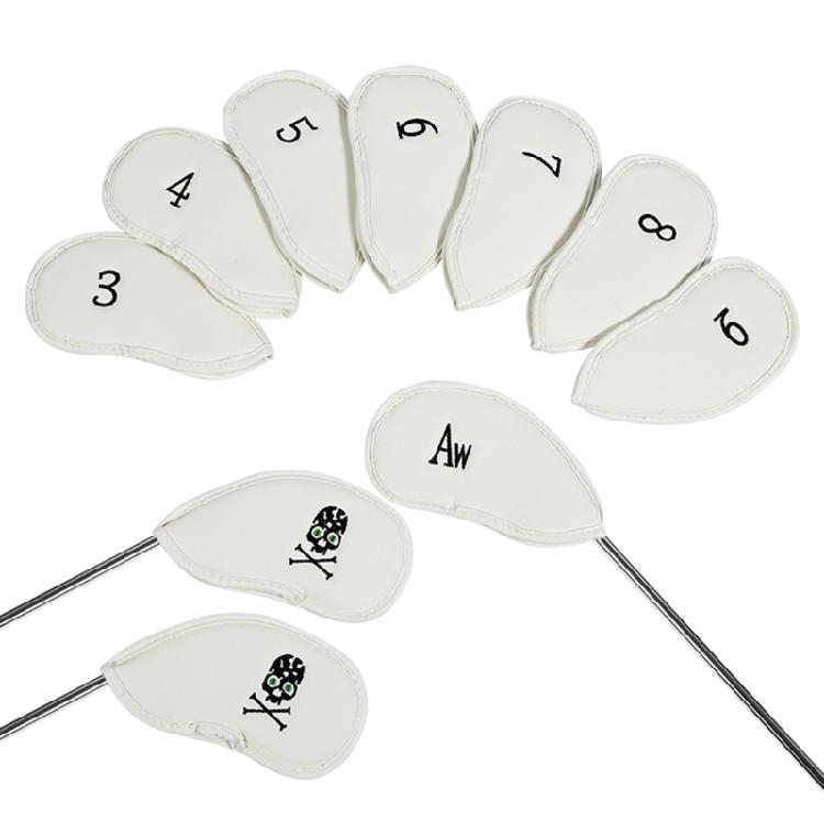 10x Synthetische Wasserdichte Golf-Eisen-Schlägerhaube Golfschläger-Kopfhaube Passend für die meisten Marken