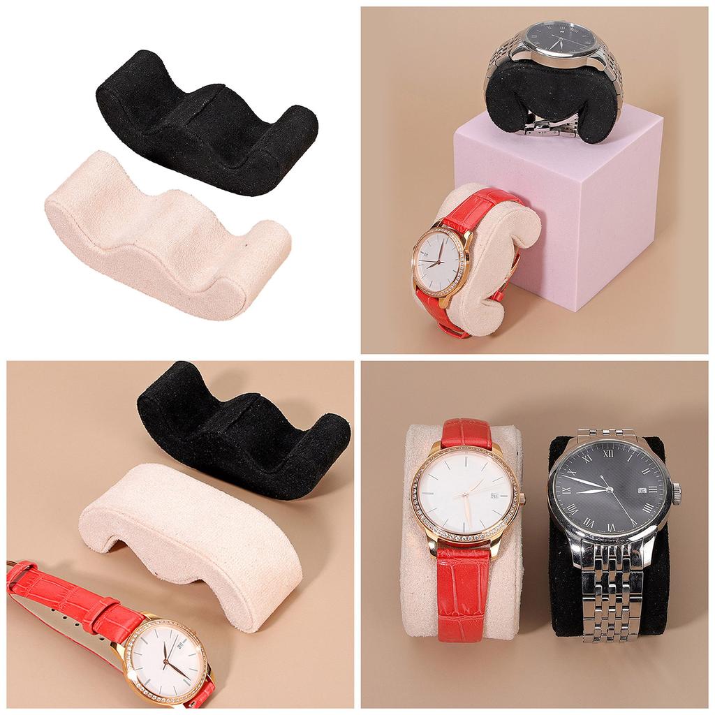 Soft Jewelry Display Cushion Sleek Deer Skin Cushion for Jewellery Display Watch Presentation Stand for Women Men