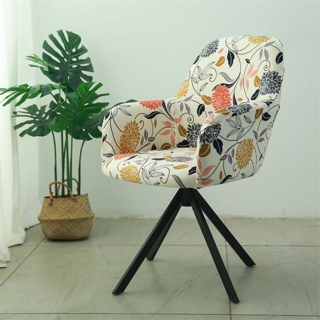 Nordic Blumen Hohe Arm Stuhl Abdeckung Elastische Esszimmer Stuhl Hussen Büro Sessel Abdeckung Stuhl Abdeckungen Für Küche Waschbar