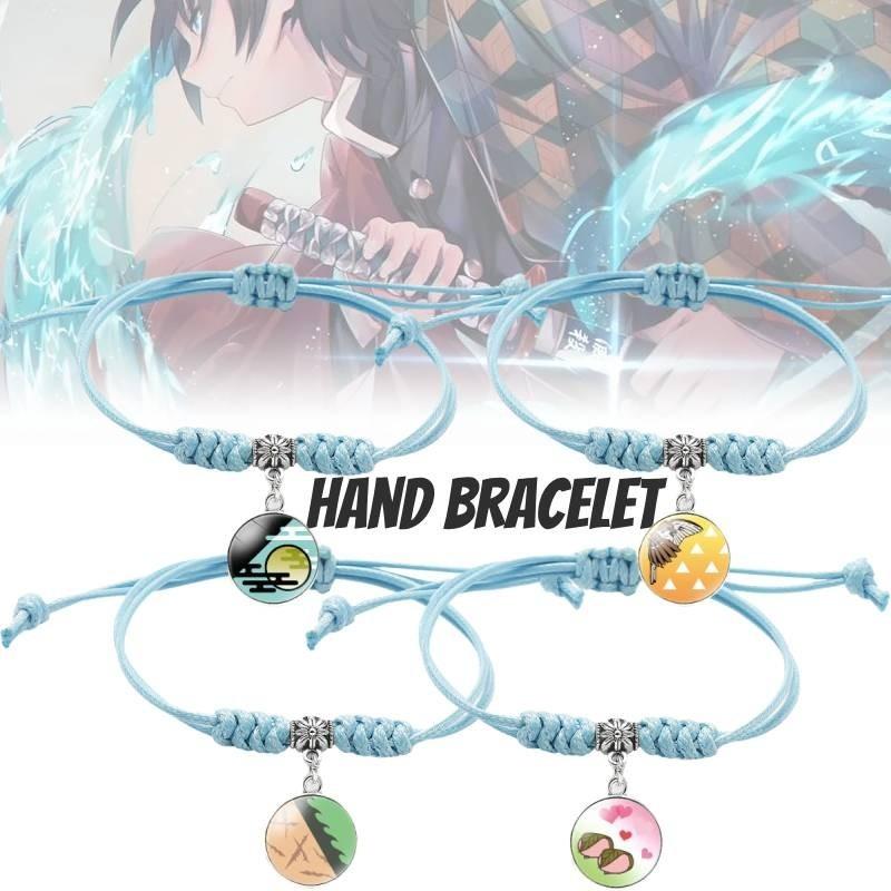 Superbe bracelet Demon Slayer Pierre du Temps Bleu Lac Design de Personnage d'Anime