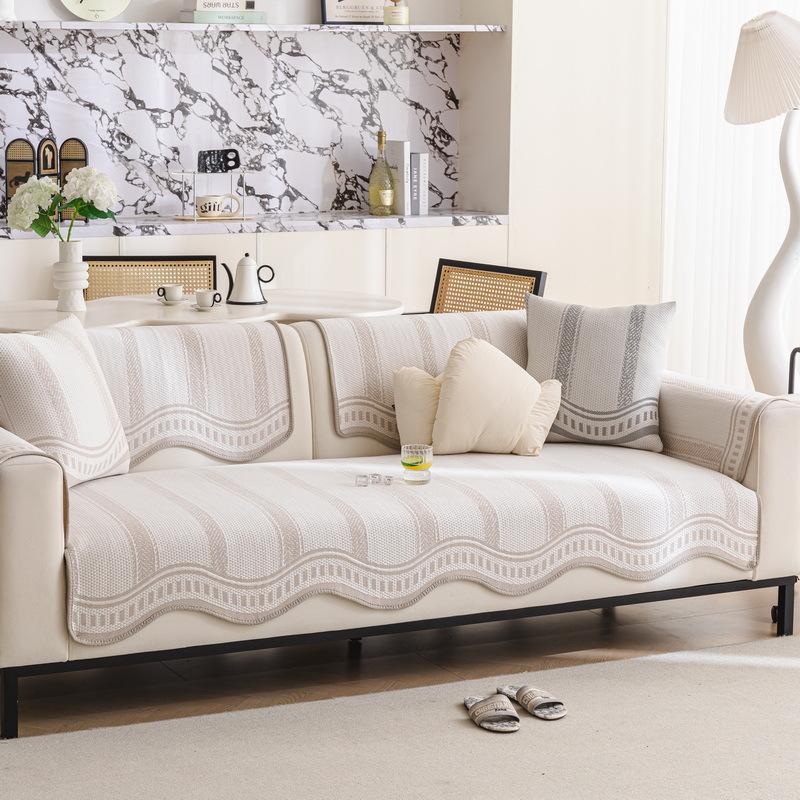 

Летняя подушка для дивана Новая высококачественная прохладная ледяная шелковая прямая рядная накладка на диван Подушка для сиденья Чехол на диван Накидка 70*70cm