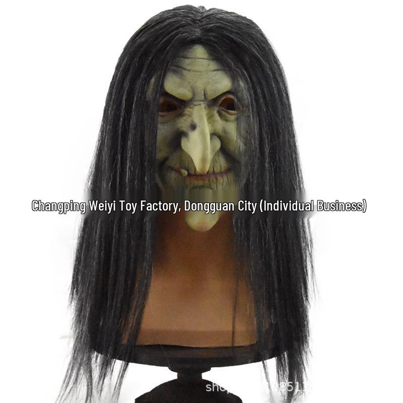 Smal Leende Vit Spöke Halloween Mask Kostym Rekvisita
