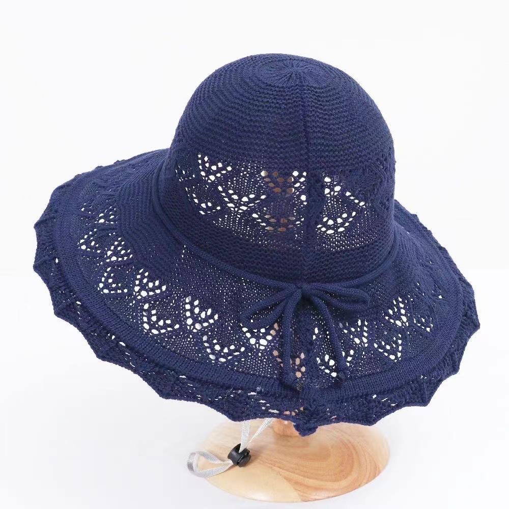 

1pc Stylish Wide Brim Sun Hat for Women,Lightweight Foldable Beach Hat Perfect for Summer Trip,Portable Outdoor Visor for Tralve One Size Темно-синій