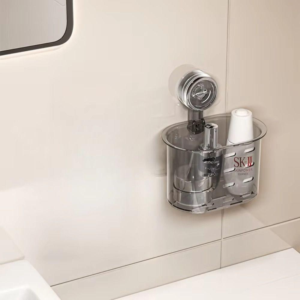 Punching-free Face Towel Storage Rack Multi-functional Toilet Washstand Suction Cup Shelf  Toilet