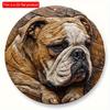 1pc 2d Flat Wood Round Wooden Sign - 20cm Art Painting Wreath Decorative Plates Entrance Decor Gift Mask Theme for Bar Cafe Club Home Room Wall Decor