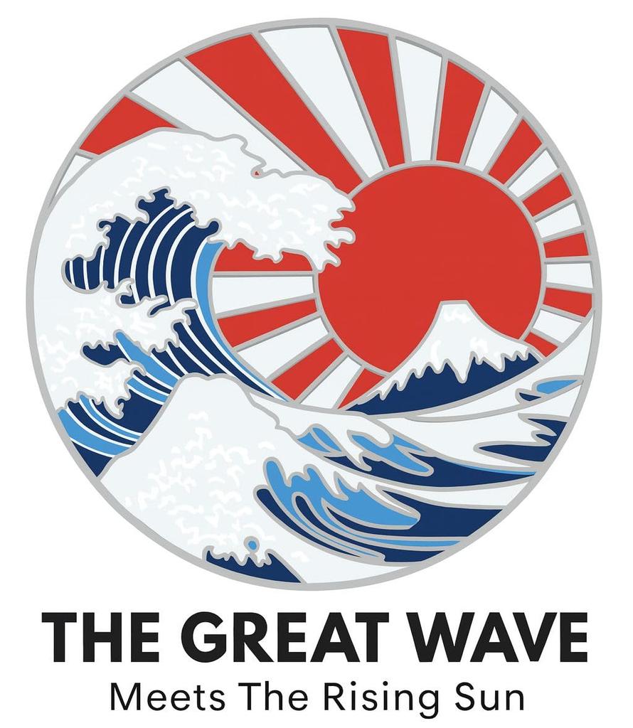 Magnet Golf Marker with Hat Views of Mount The Great Wave Off Golf Competition E0004 Clip, Thirty-six Fuji, Kanagawa, Prize, Gift,