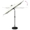 Garden Umbrella with LED Lights and Base 200 x 300 cm
