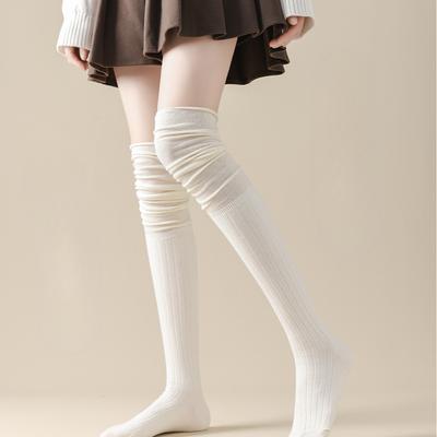 Socks, Long Boots, Knee-high Socks, Women's Autumn Beautiful Leg Stockings, Black Long-leg Stockings, Slimming Leg Pile Stockings