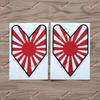 2 Pcs Glossy 5" Wakaba Mark Japanese Rising Sun Flag Decal Sticker Car Vinyl Beginner Mark