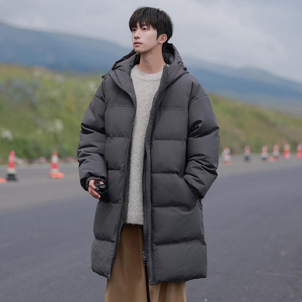 Long Knee-length Cotton-padded Jackets for Men and Women, Cold-resistant and Windproof Thick Sports Coats