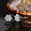 Classic 925 Sterling Silver 6.5mm 1ct D Color VVS Round Bright Cut Moissanite Stud Earrings for Men and Women Jewelry 
