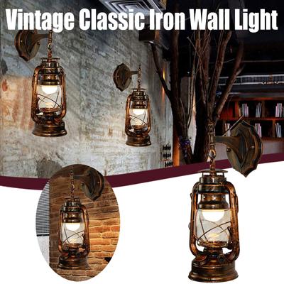 Wood Vintage American Arts  Cafe Bar Restaurant Bedroom Wall Light