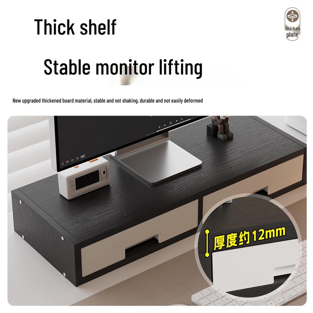 Desktop Monitor Stand with Storage Drawer