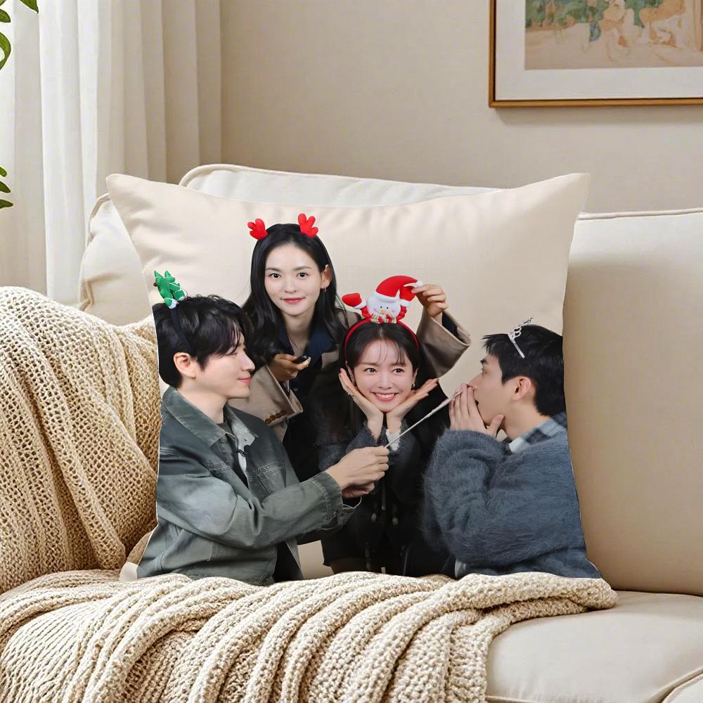 Korean Drama LLove Scout CP Cushion Cover Pillowcase Antidustmite Living Room Sofa Decor Cushion Room