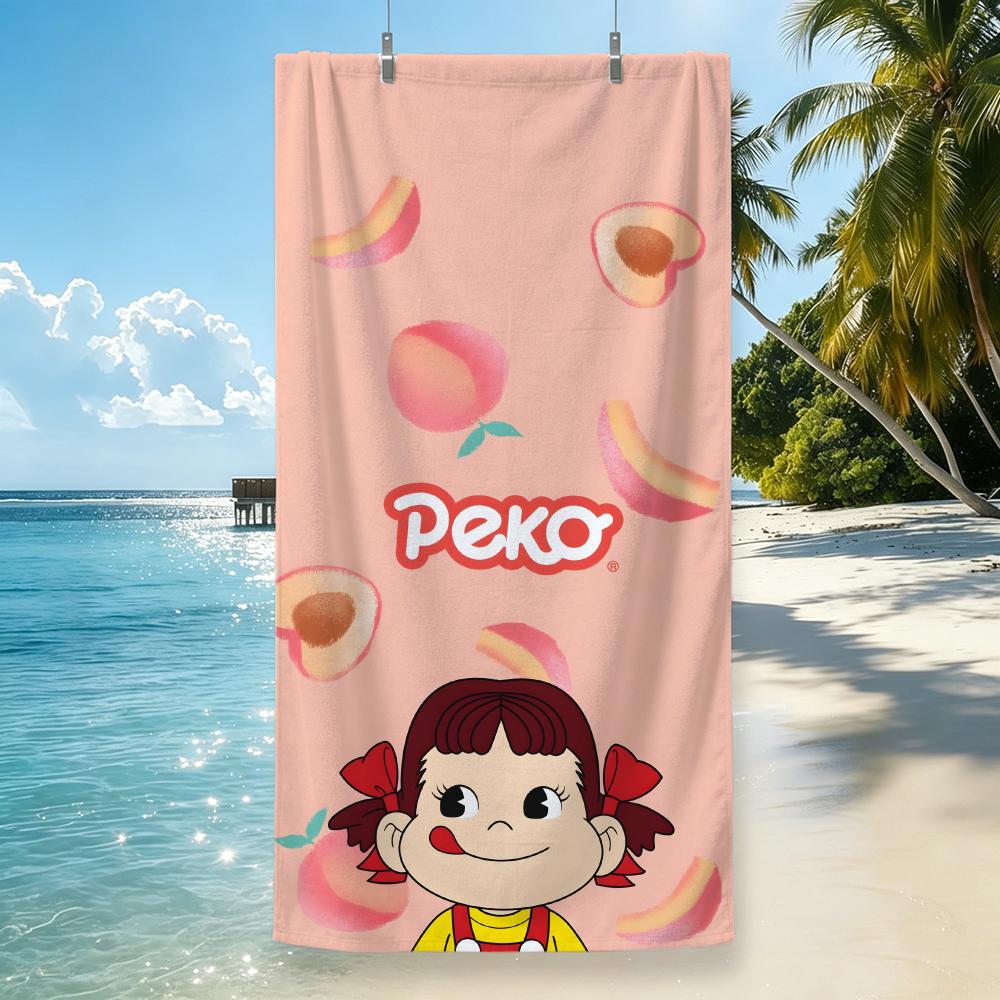 Cartoon Cute F-Fujiya Peko-chan Towel Towel Quick Drying Beach Towels Are Suitable For Swimming Pools Camping Yoga And The Gym
