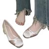 Doudou Shoes Women's Middle Heel Spring New Versatile Shallow Mouth Bridesmaid Gentle Four-season Single Shoes