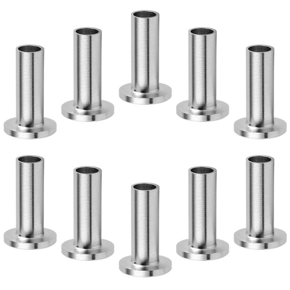 10Pcs Cable Railing Protector Sleeves Stainless Steel Corrosion Resistant for Deck Wire Rope Guard Replacement Parts