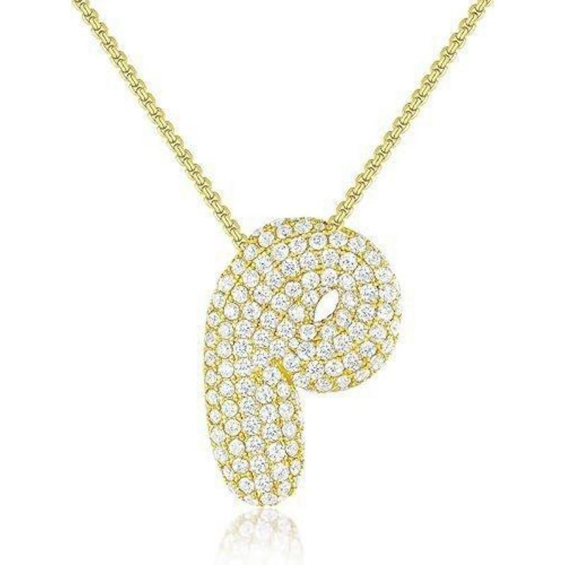 Ladies' Diamond Metal Necklace, Heavy Craftsmanship Premium Design Initial Necklace, Gift for Women, Holiday Present, Party Jewelry.