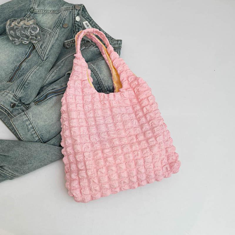 

Простая однотонная сумка через плечо, темпераментная плиссированная сумка-облако, вместительная сумка-тоут, многофункциональная сумка для покупок.