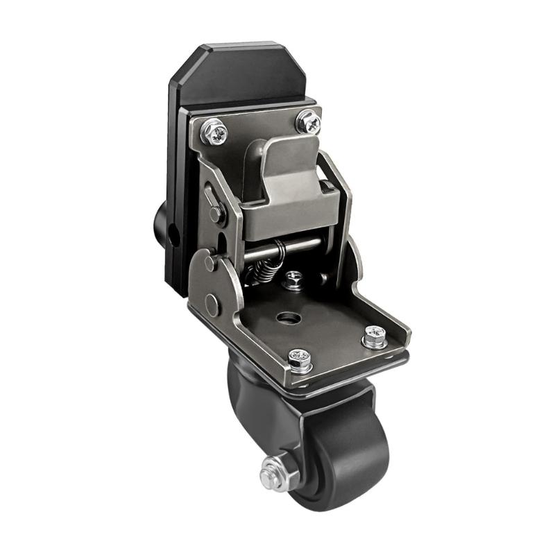 

High Capacity Stainless Steel Front Wheel Attachments For Rolling Toolboxes 200lbs Load Support Collapsible Mounting 1