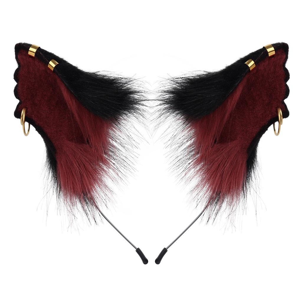 Halloween Handmade Beast Ears Cosplay Headgear Hair Accessories Lolita Wolf Ears Headband Vampire Demon Ears Headgear