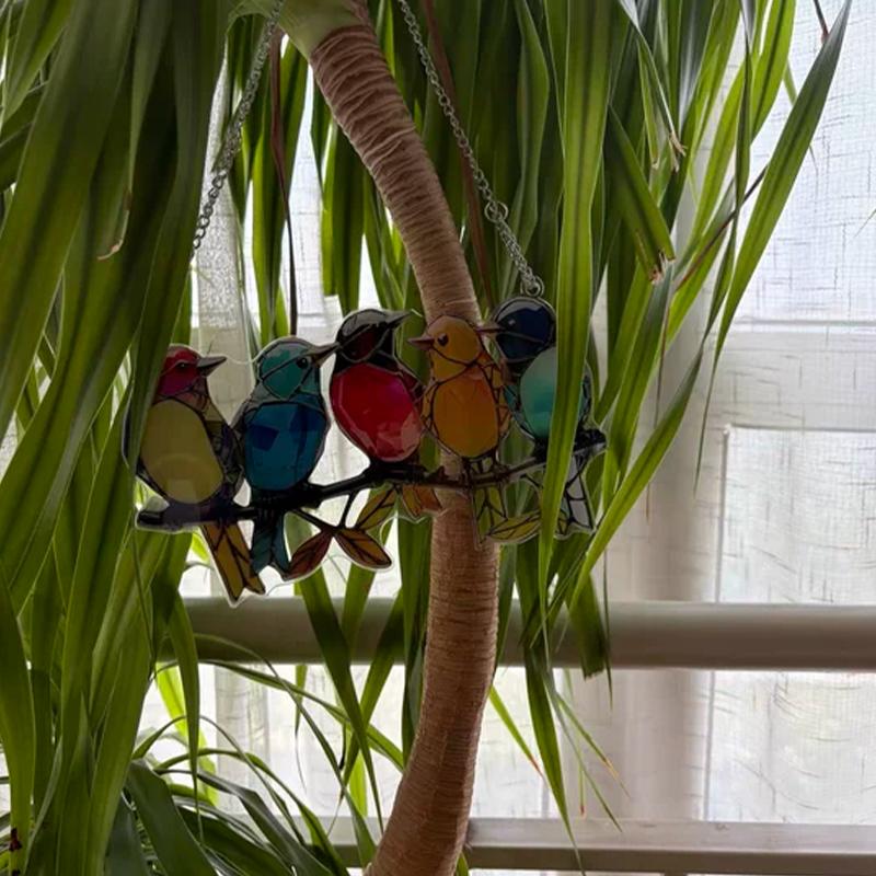 Cute Colorful Bird Pendant Acrylic Car Pendant Garden Garden Decoration Pendants