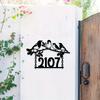 Exquisite Tailored Bird Nest Metal Surname Sign Black Iron Wall Art Pre-Pasted Detachable Reusable Home Decor