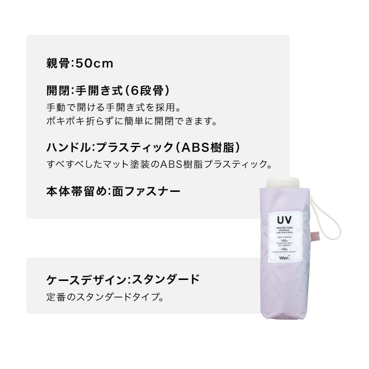 Baby Black UV UPF Suitable for Rain or Folding 50cm Perfect for or Any [2024] Wpc. Ultra-Small Parasol, (100% Shading, 100% Protection, 50+, Shine)