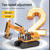 Weili 6402 Alloy Mini 1:64 Remote Control Tracked Excavator Toy for Kids, 10 Channel