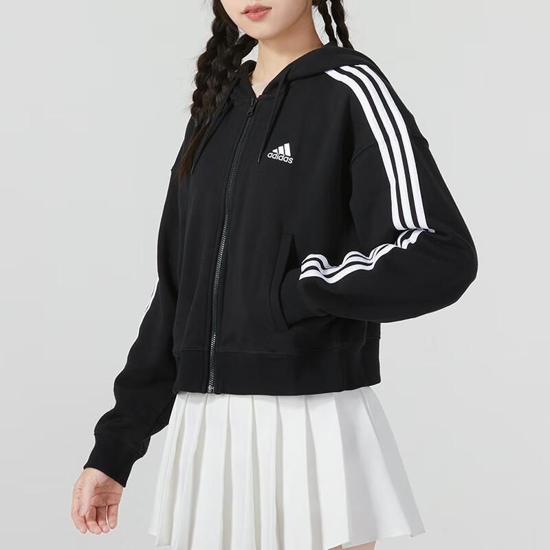 Adidas Colorblock Loose Long Sleeve Jacket Women Jacket Black IC8781