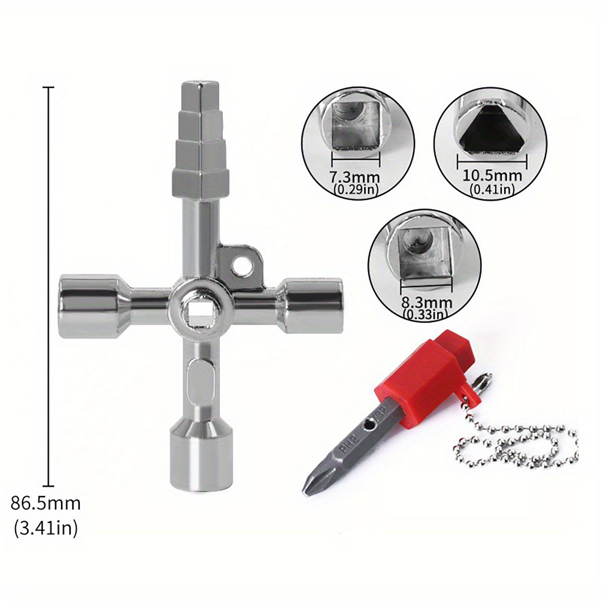 

4 в 1 универсальный крестообразный треугольный/квадратный/круглый ключ, 4-х позиционный многофункциональный литой ключ для поезда 85 mm&80g