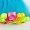 2026 Kids' European & American Rainbow Mesh Dance Tutu Skirt - Lined Half Skirt for Girls