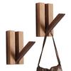 2Pcs Rustic Wall Hooks Foldable Wooden Coat Hooks Wall Mounted Heavy Duty Hangers Entryway Hooks for Hanging Bags Hats Towels